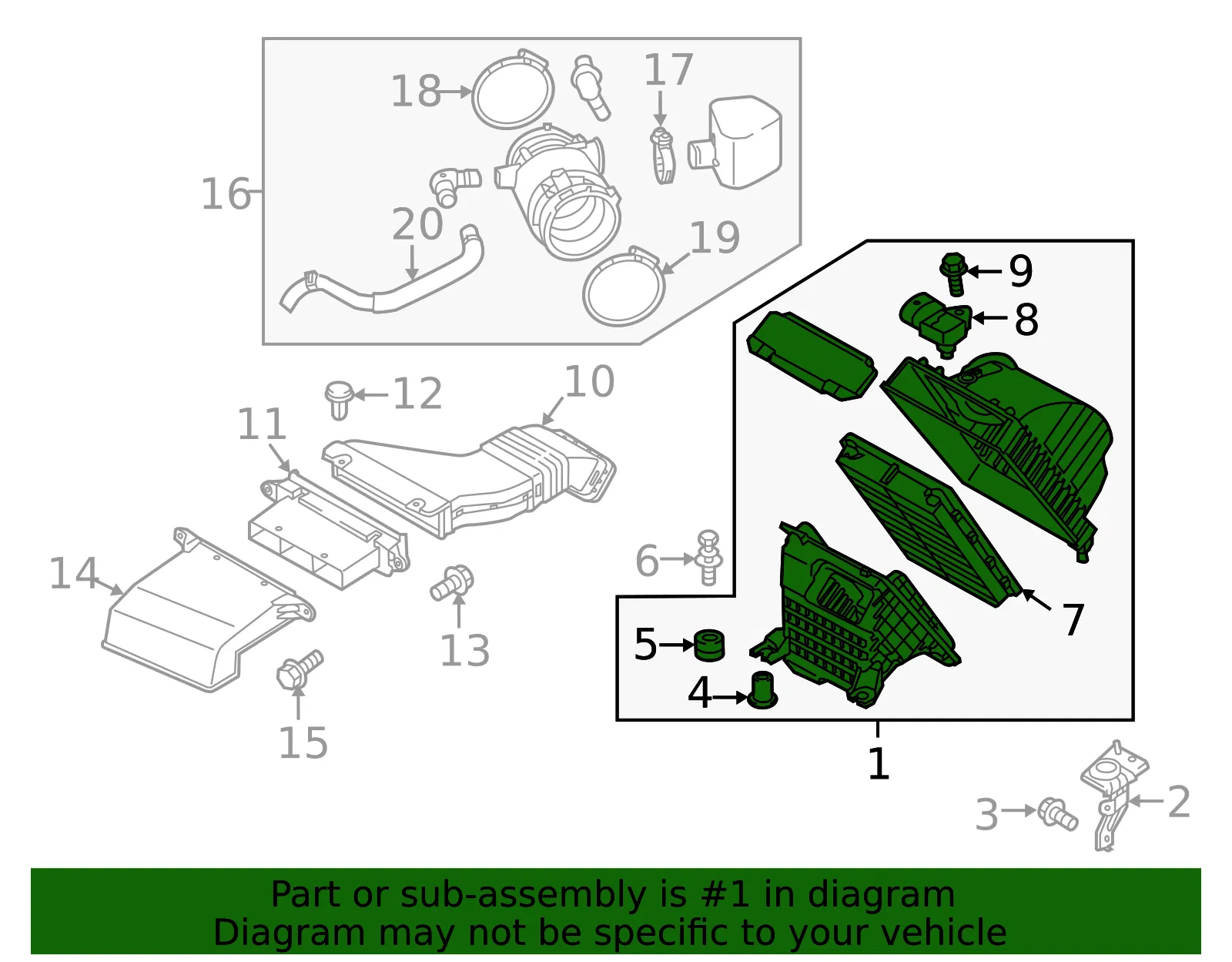 Air Cleaner Assembly - Kia (28110-A9150) - view 2